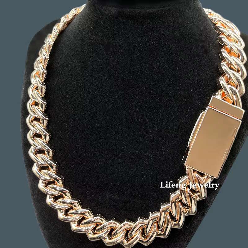 Customization baguette Moissanite Diamond Cuban Necklace Full Iced Out Hiphop Cuban Link Chain Pass the Diamond test Necklace