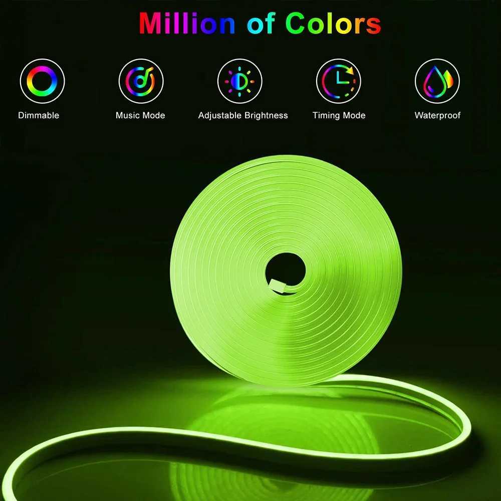 LED Neon Light Strip With Tuya Intelligent Control RGB Waterproof Neon Rope Light Suitable For Outdoor Decoration Of Houses W250701