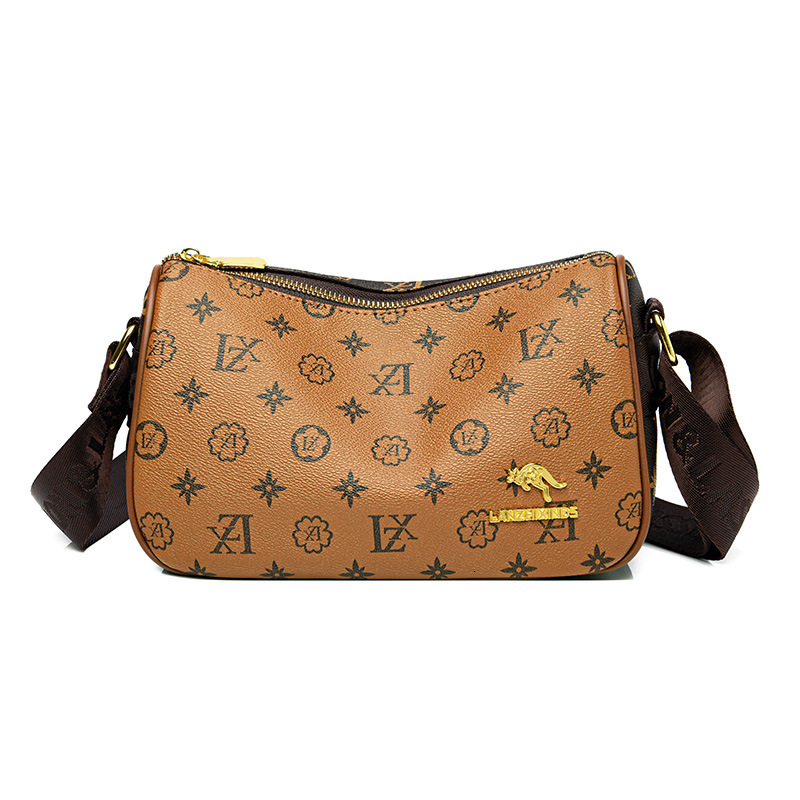 Free Shipping Women's Fashionable Crossbody Bag Women's 2025 Designer New Multifunctional Mother Bag Wide Shoulder Strap Printed Shoulder Ba