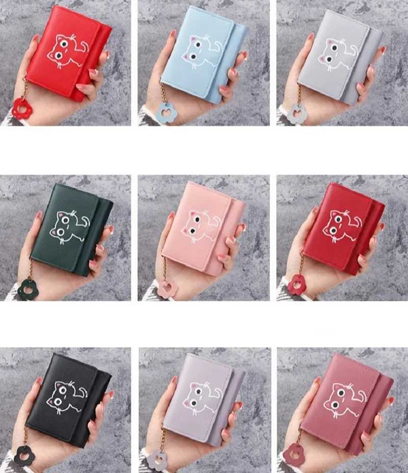 New Wens Wallet Cute Short Wallet Leather Small Purse Girls Mey Bag Card Holder Ladies Fem Carteras Para Mujer Y250707