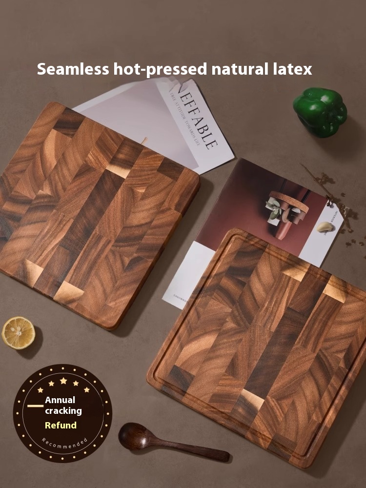 KMDO2008 New Chinese black walnut chopping board solid wood household cutting board cutting board fruit kitchen panel auxiliary antibacterial anti-mol