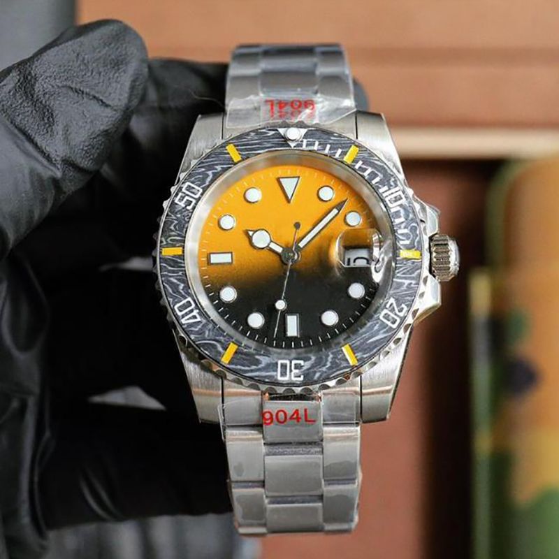 All black stainless steel mens watch with male designer movement mechanical 41MM bracelet colorful surface classic sports watch wirst watch