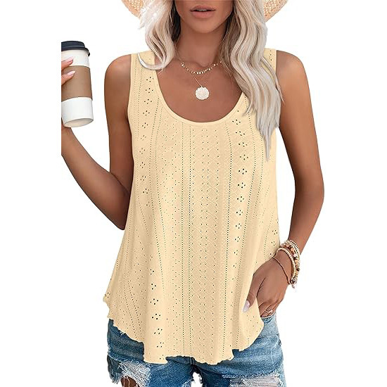 Designer Fashion Trend Plus Size Women's European and American Cross-Border Trade 2025 Spring Summer New Round Neck Loose Sleeveless T-Shirt Top 