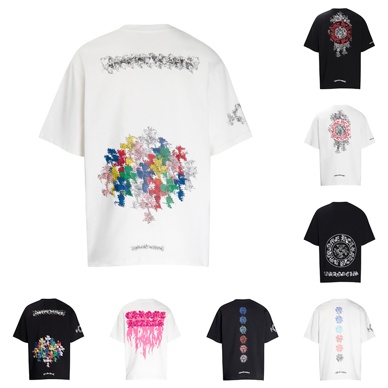 Top Quality T-shirts Mens Black White T-shirt Designer Round Neck Short Sleeved Top Clothes Men Women Casual Breathable Tees Eur Size S-XL