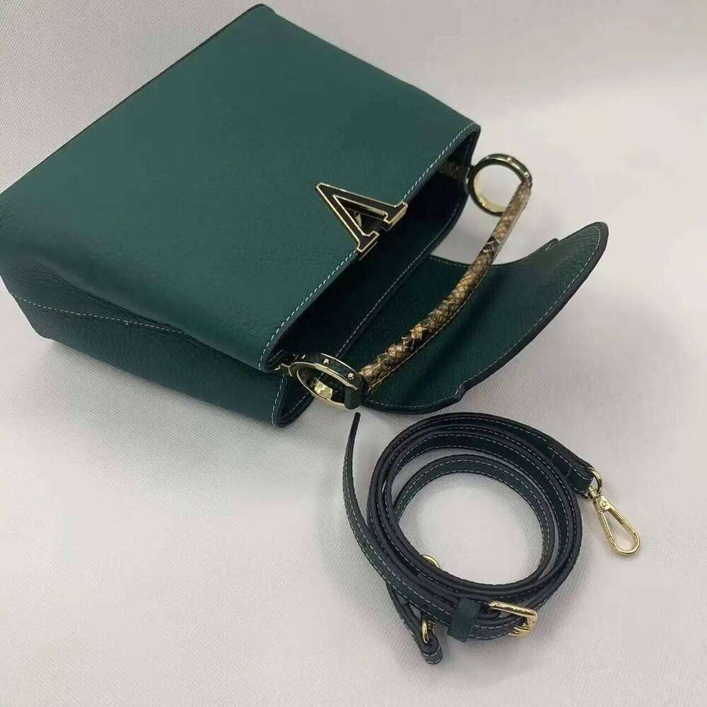 New Leather Fashion Women's Tote Top Layer Cowhide Single Shoulder Crossbody Home Bag