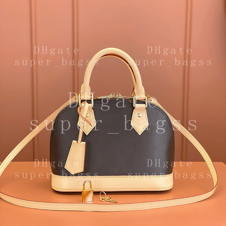 Mirror quality 25CM AL - BBB handbag luxury designer bag shoulder bag Coated Canvas genuine leather bucket bag with box LA02B1