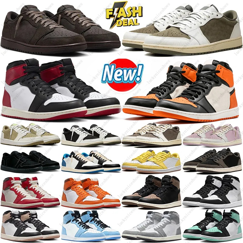 2025 Designer Men Women 1 Basketball shoes Sneakers 1s high UNC Reimagined Black Toe White Shattered Backboard Outdoor Sports Trainers Sneaker size 36-47