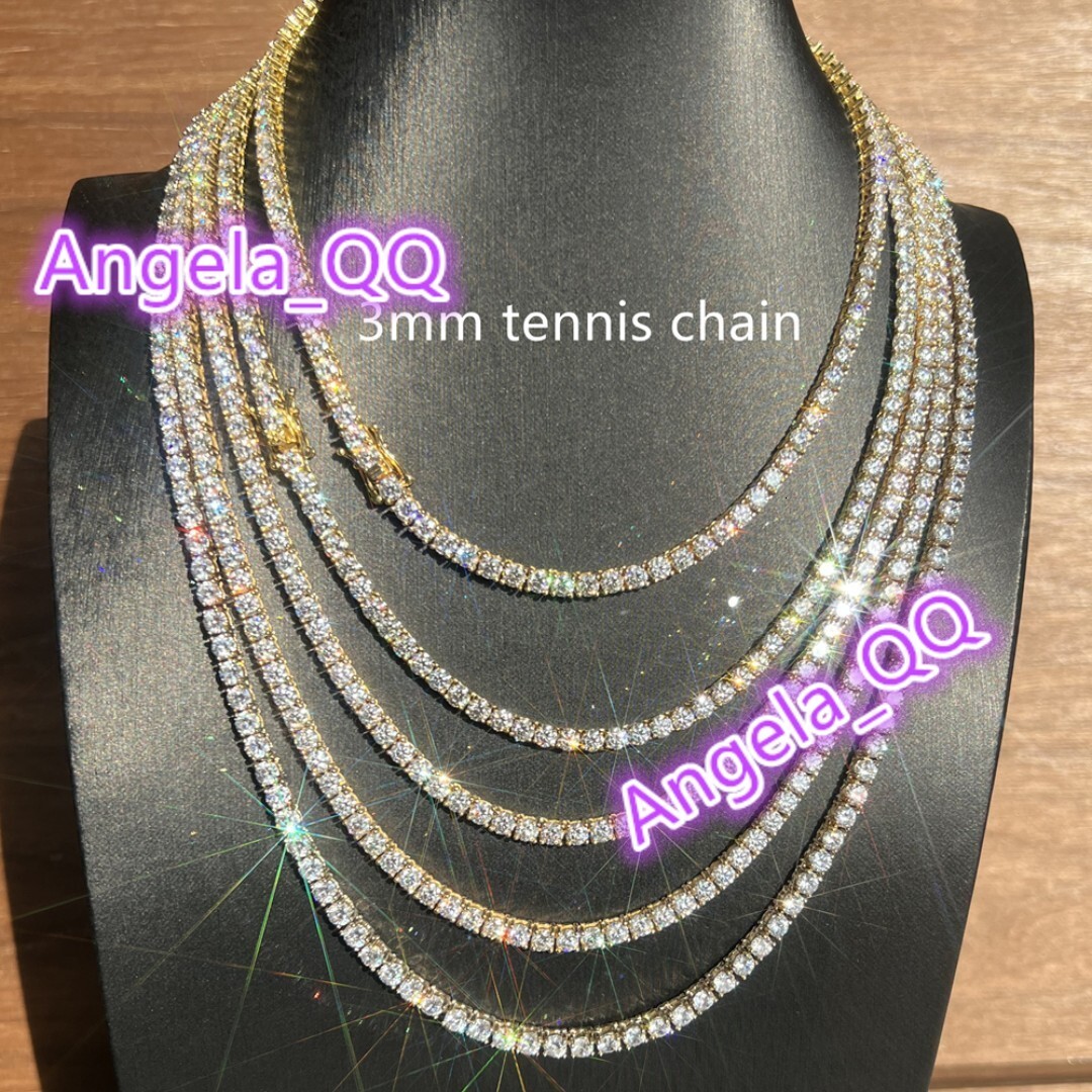 4mm vvs1 Factory Custom Made Accept Wholesale Baguette Cut 925 Sterling Silver Mossinate Cuban Tennis Chain