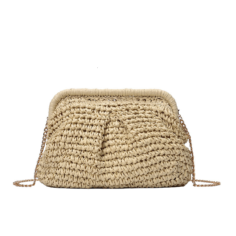 Free shipping designer Summer INS Fashion Woven Bag for Women 2025 Korean Version Trendy Simple Straw Shell Bag High-end Crossbody Bag for Women