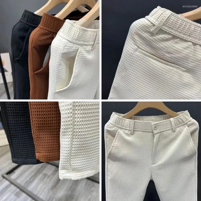 Men's Suits Fashionable Casual Slim Fit Khaki Pants Trendy Business Style Westwear Comfortable Breathable Stretchy Long Trousers - view 3