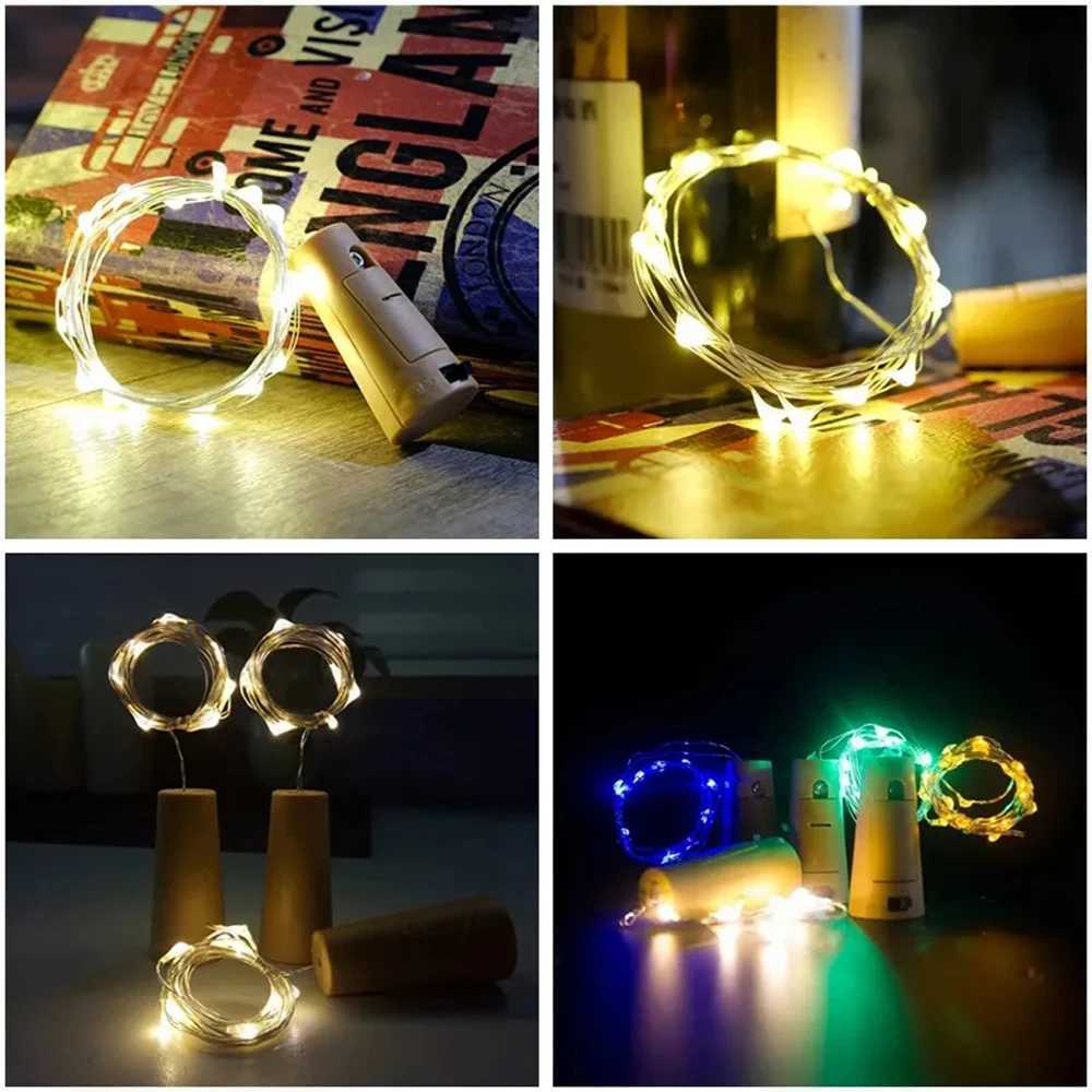 LED Wine Bottle Lights Copper Wire Cork String Lights waterproof Garland DIY Fairy Lights Bar Christmas Wedding Decoration W250701
