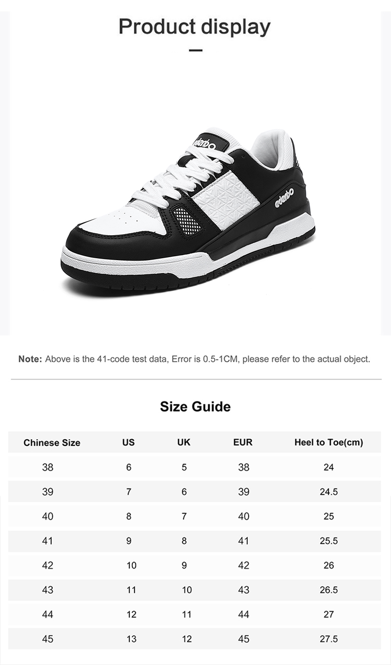 Edenbo men's shoes 2025 new seasons hot style white shoes casual leather black and white versatile sports shoes for men