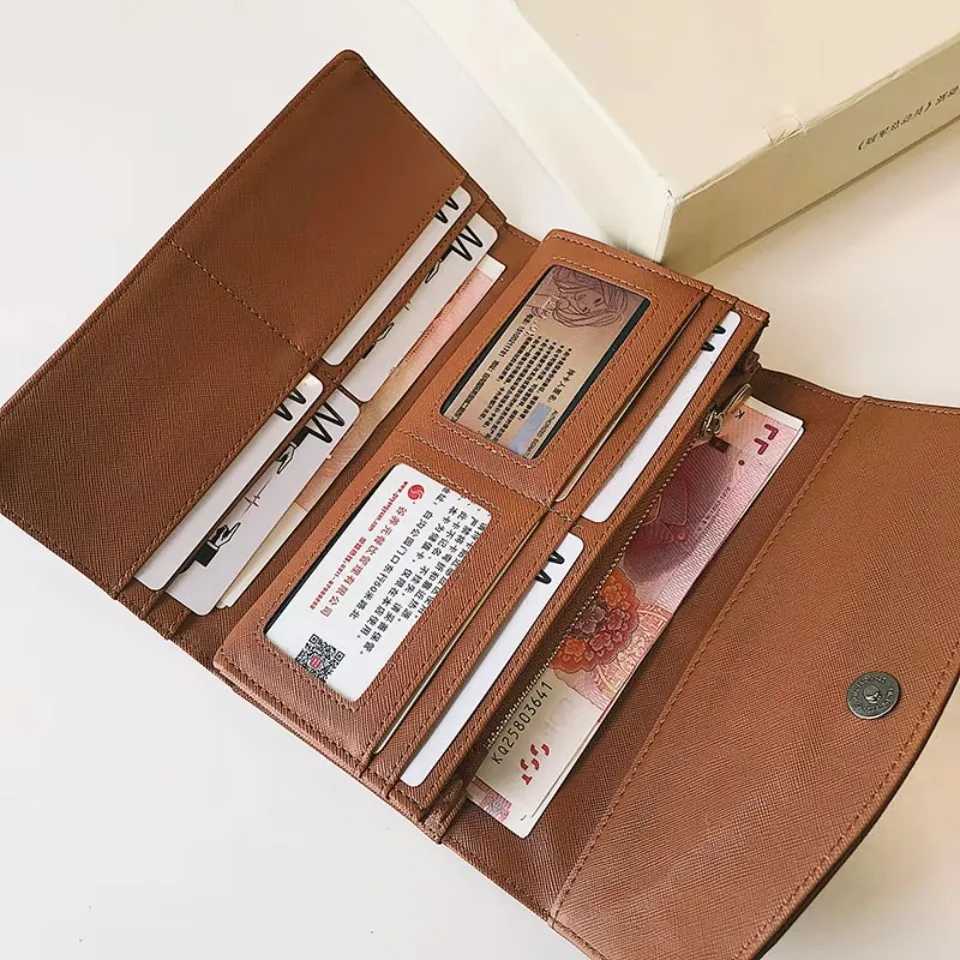 Vintage Trifold Wallet Wen Lg PU Leather Wallet Fem Cluh Purse Hasp Fem Phe Bag Girl Card Bags Ladies High Quality Y250707