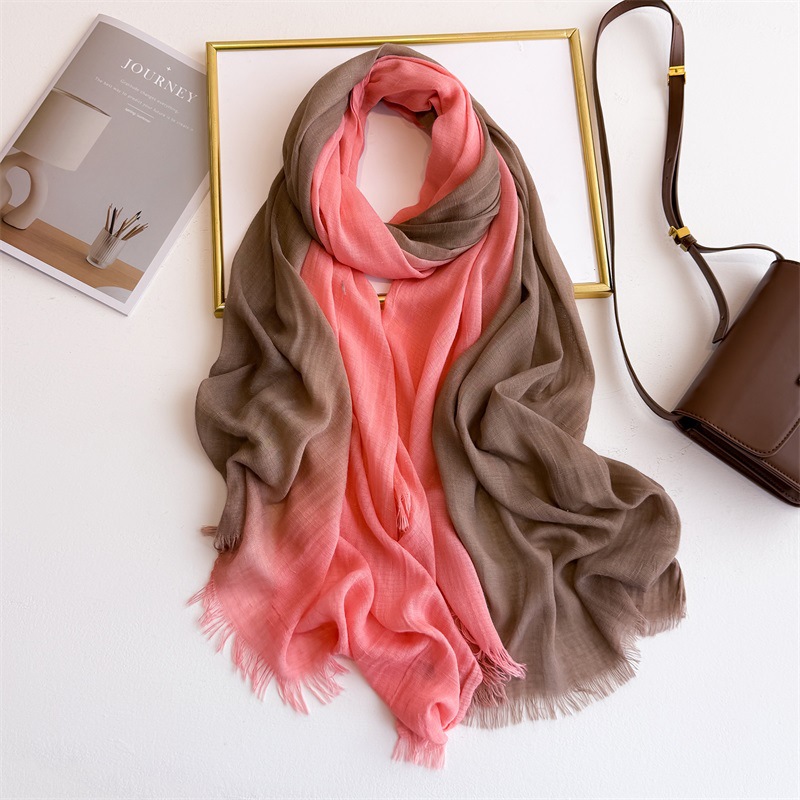 K1267 2024 Summer New Solid Color Chiffon Scarf Candy Color Scarf Sunscreen Beach Towel Scarf Wholesale