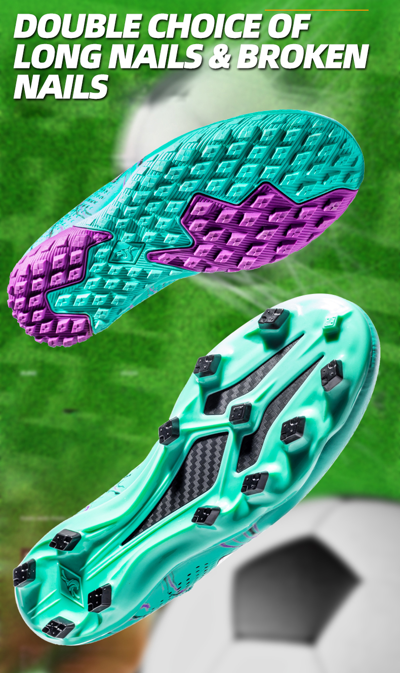 Football Shoes Men's Falcon TF Broken Nails Children's Primary and Secondary School Students Little Plum Long Nails Sports Training Short Na