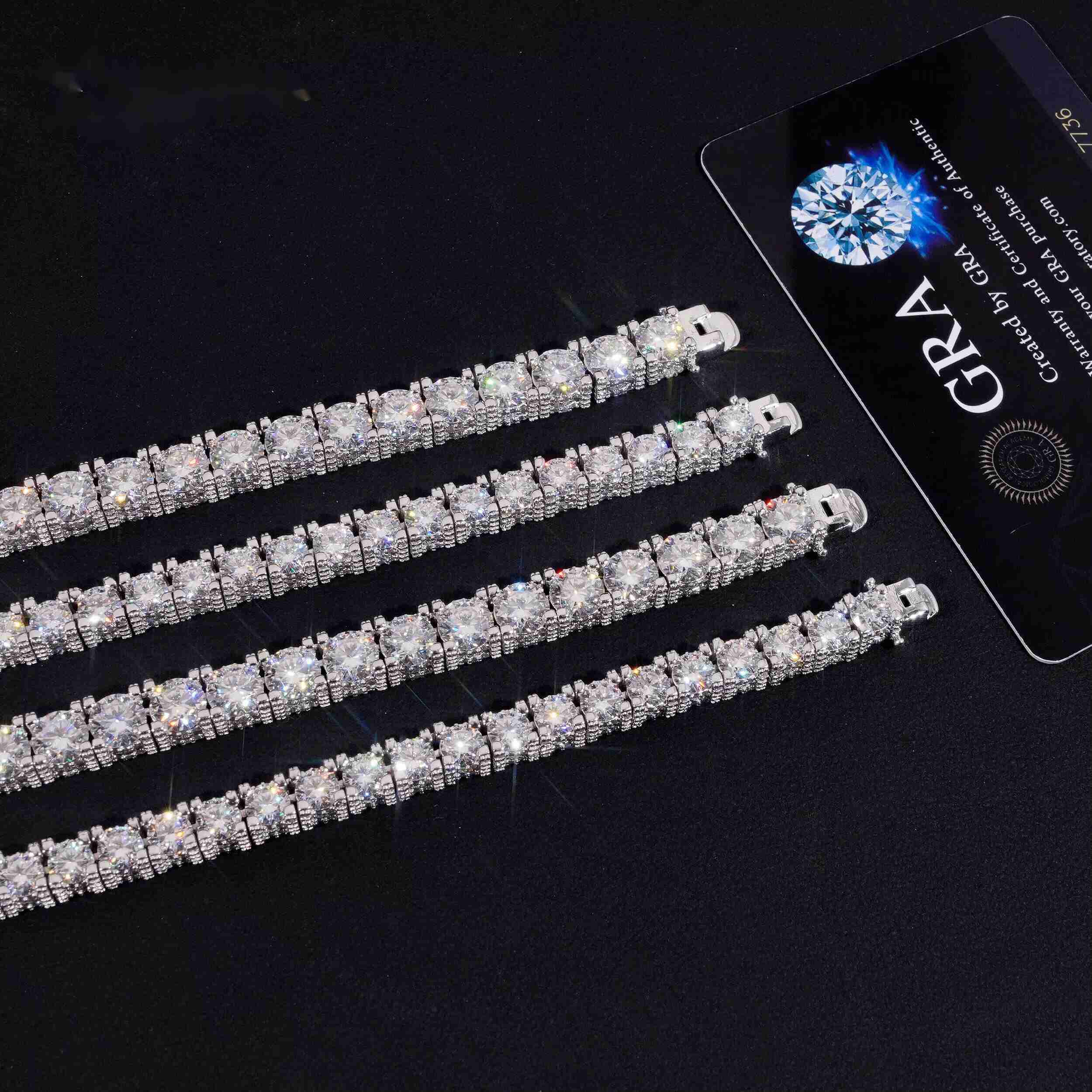 Luxury Hip Hop Jewelry Classic Necklace 925 Silver 5mm 6.5mm Diamond High Quality VVS Moissanite Tennis Chain