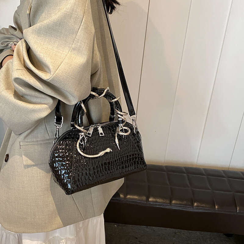 Women's 2025 New Fashion Stone Pattern Personality Versatile Handbag Crossbody Shell Bag