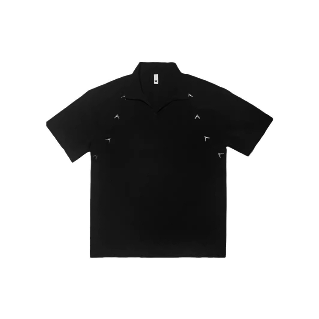 Korean Version Polo S For Men, Designer Short Sleeves Trendy Brand Design, Metallic White V-neck, Regular Shoulder Short Sleeve T-S, Fashionable Ice F