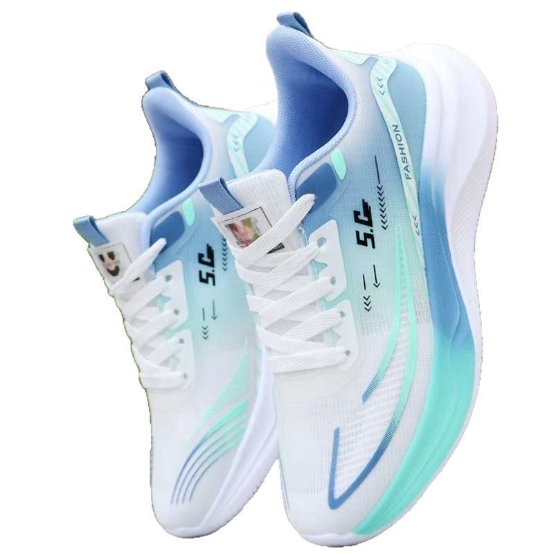 Plus Size Men's Spring New Couple Sneakers Fashion Versatile Breathable Dad Soft Sole Running Shoes