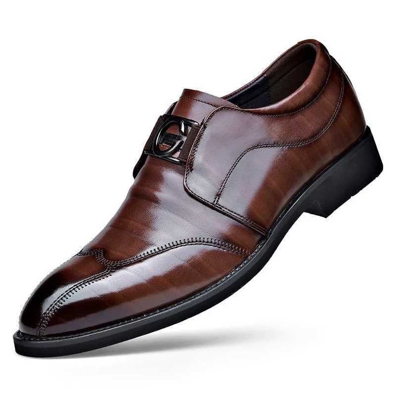 Men Casual Shoes Fion Brand Classic Casual Men Leather Shoes Black Breathable Business Men Shoes Large Size Y250707