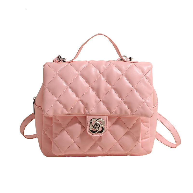 Free shipping designer Double Shoulder Bag for Women New Fashion Trendy Quilted Backpack Versatile Large Capacity Handbag Briefcase