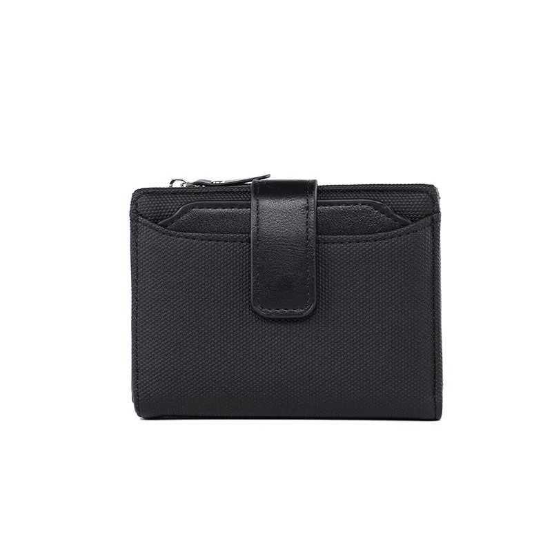 Fiable Wens Folding Short Wallet High Quality PU Leather Zipper Coins Purses Solid Color Versatile Pouch Bag Card Holder Y250707