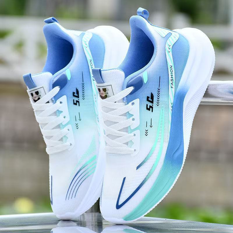 Plus Size Men's Spring New Couple Sneakers Fashion Versatile Breathable Dad Soft Sole Running Shoes