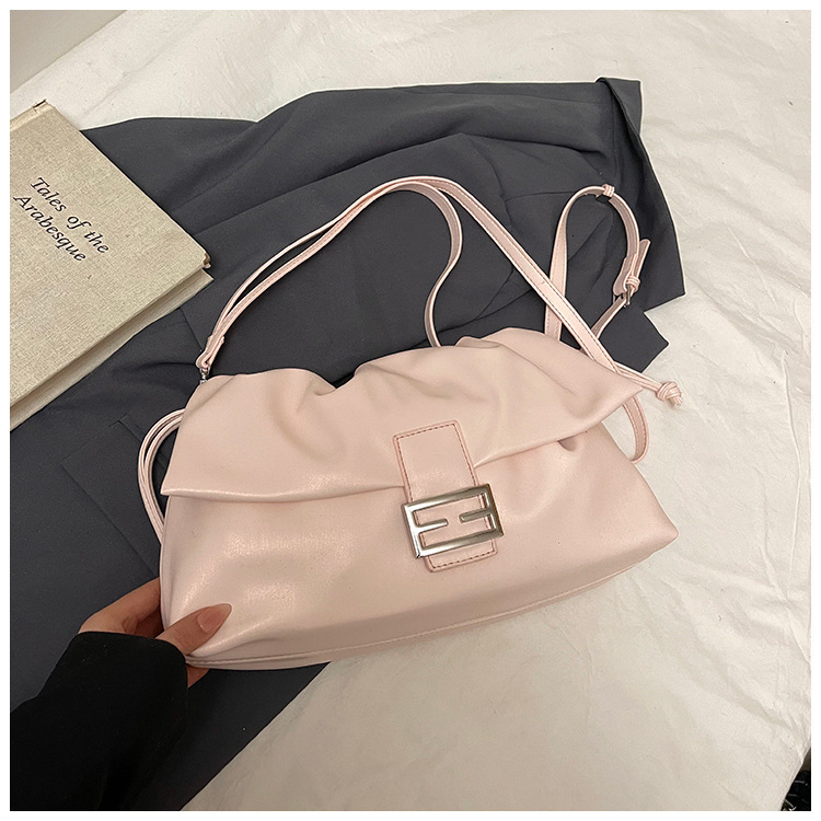 Free shipping designer 2025 New Glossy Texture Wrinkled Cloud Single Shoulder Bag Underarm Bag Fashion Versatile High-end Crossbody Bag Women Bag Hot