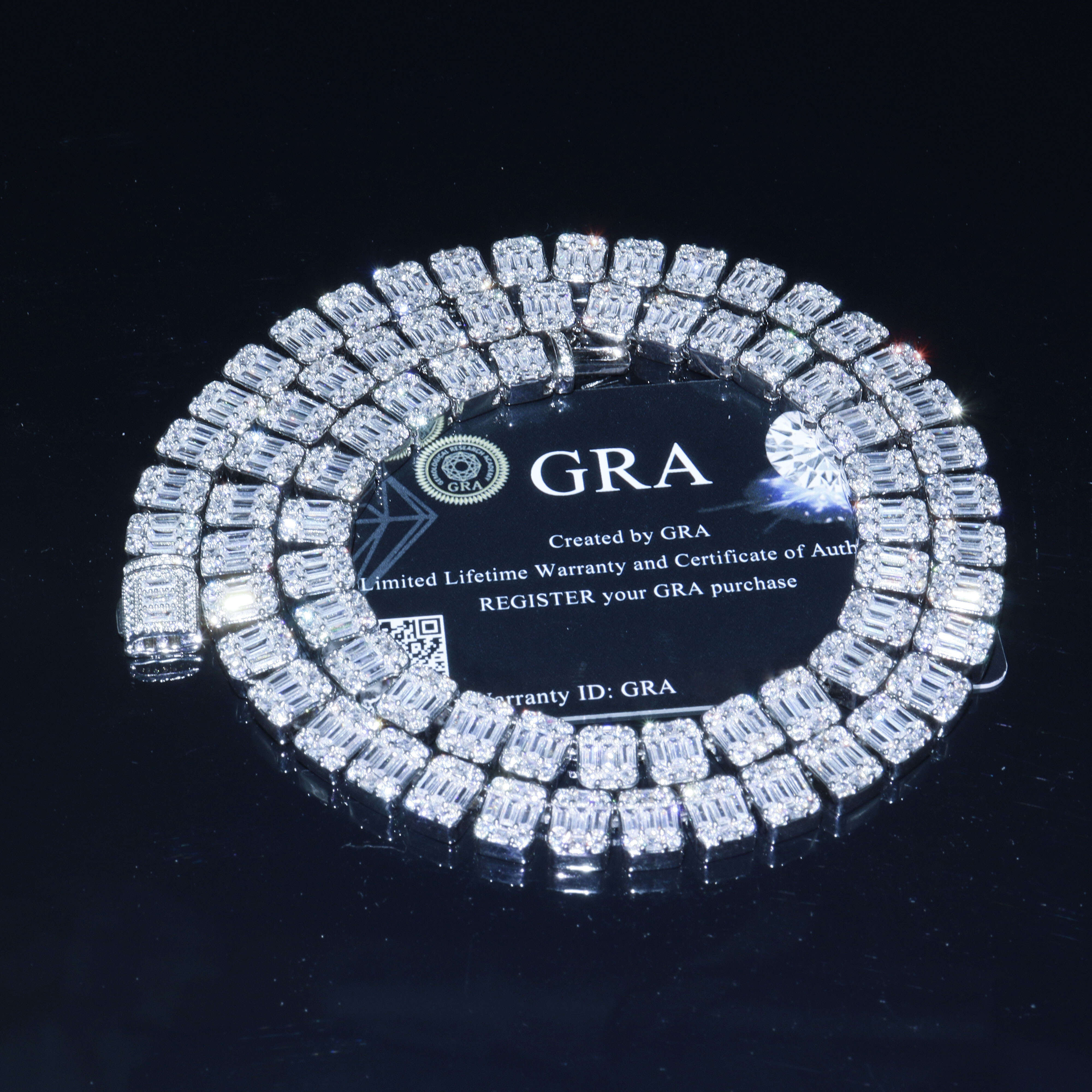 9mm Personalized Fine Jewelry 925 Sterling Silver Iced Out Moissanite Diamond Cuban Link Chain