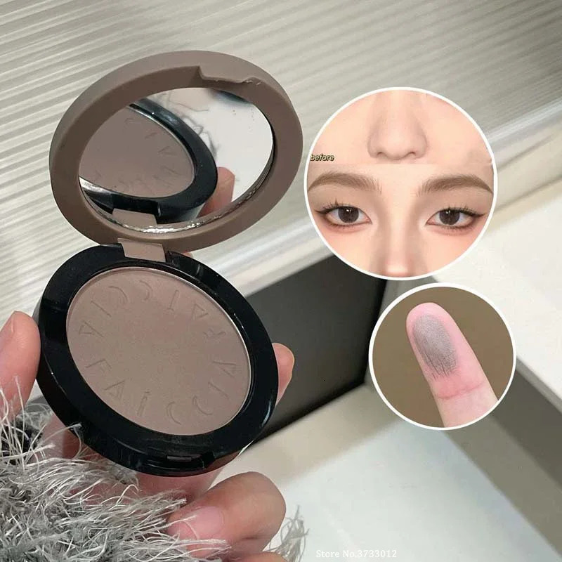 Matte Cement Brown Nose Shadow Facial Contouring Press Powder Monochrome Natural Color Rendering 3D Makeup Contour Palette 250707