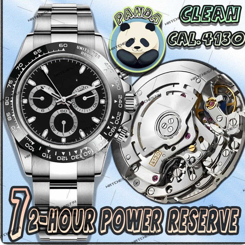 Mens Watch Designer Watches Men Super Quality Clean Factory 40MM Cal.4130 Movement Mechanical Watch 904L Sapphire Waterproof Chronograph Function Fedex Full Set
