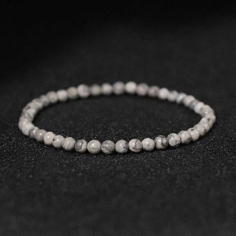 4mm Small Stone Bracelet For Women Men High Quality Map Lava Tiger Eye Beaded Bracelet Yoga Charm Bracelet Accessories Jewelry XJ250707