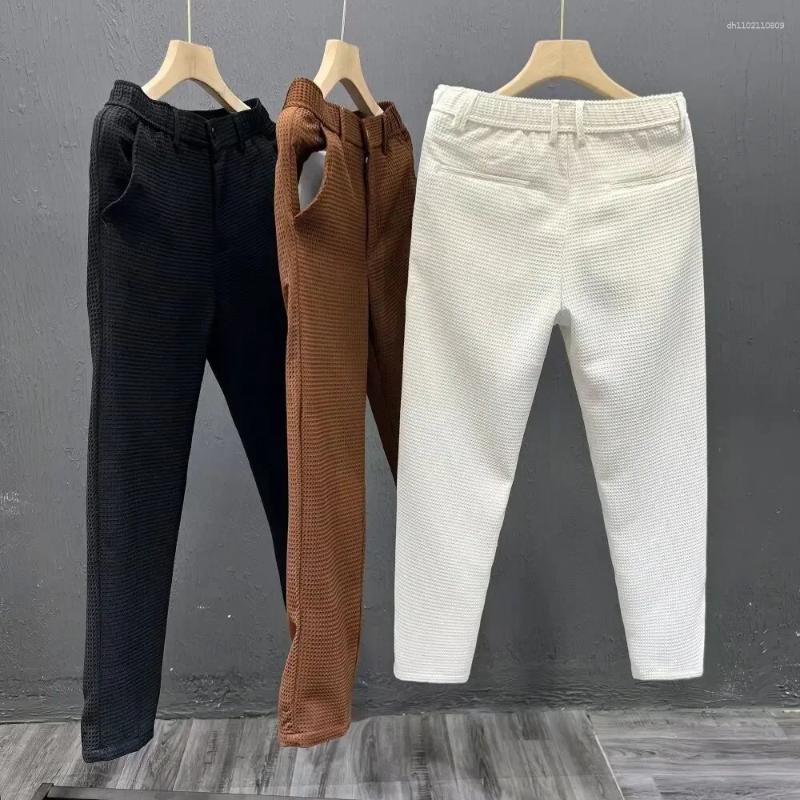 Men's Suits Fashionable Casual Slim Fit Khaki Pants Trendy Business Style Westwear Comfortable Breathable Stretchy Long Trousers - view 5