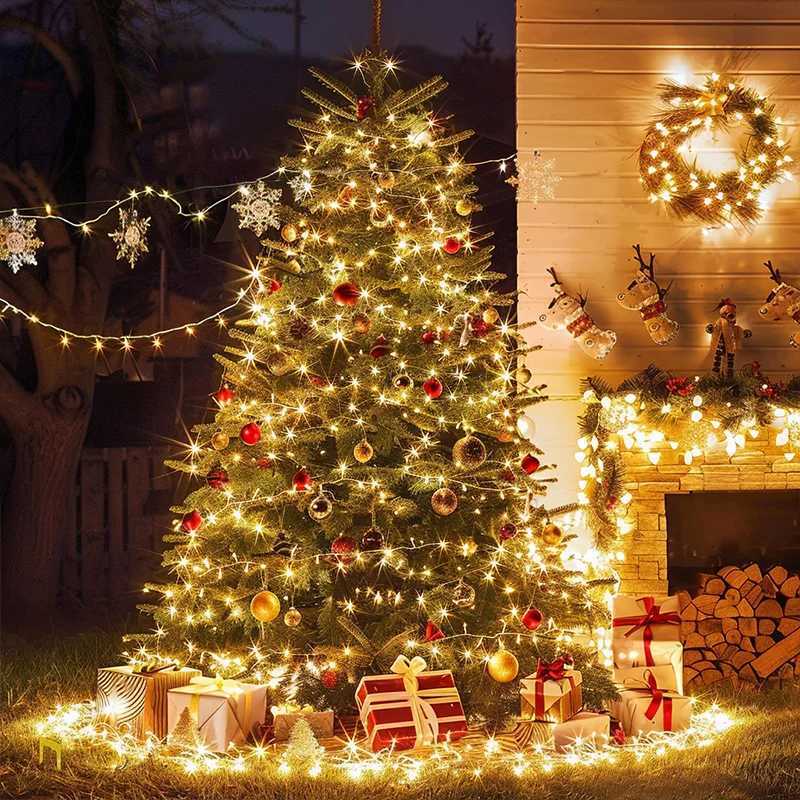Solar LED Color Light String Flashing Lights Courtyard Garden Festive Christmas Atmosphere Decoration Waterproof Light String W250701