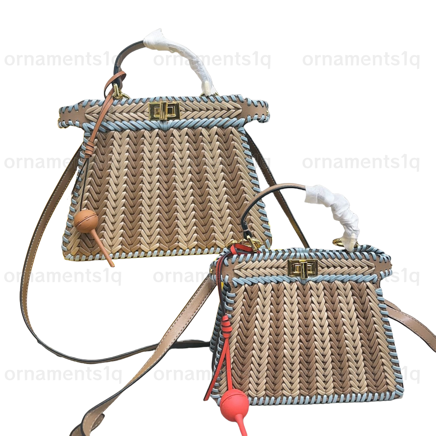 Chic Handcrafted Straw Tote by Designers - Premium Quality Lightweight Luxury Striped Straw Weave Handbag Stylish Designer Tote for Everyday Use