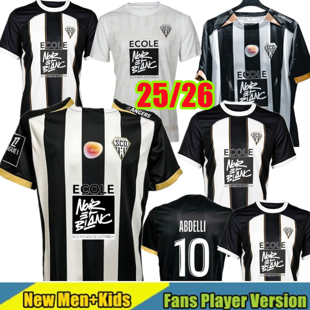 3XL 4XL 25 26 Angers SCO Soccer Jerseys LEPAUL ABDLLI BIUMIA Home Ligue 2025 2026 Football Shirts Short Sleeve Uniforms Mens kids