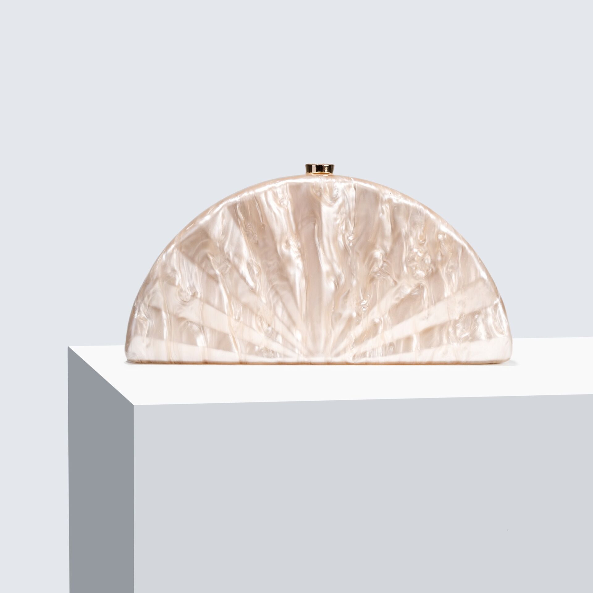 Women s new European trend and American style crossbody bag semi circular fan shaped acrylic bag designer bag trend fashionable wedding evening handba