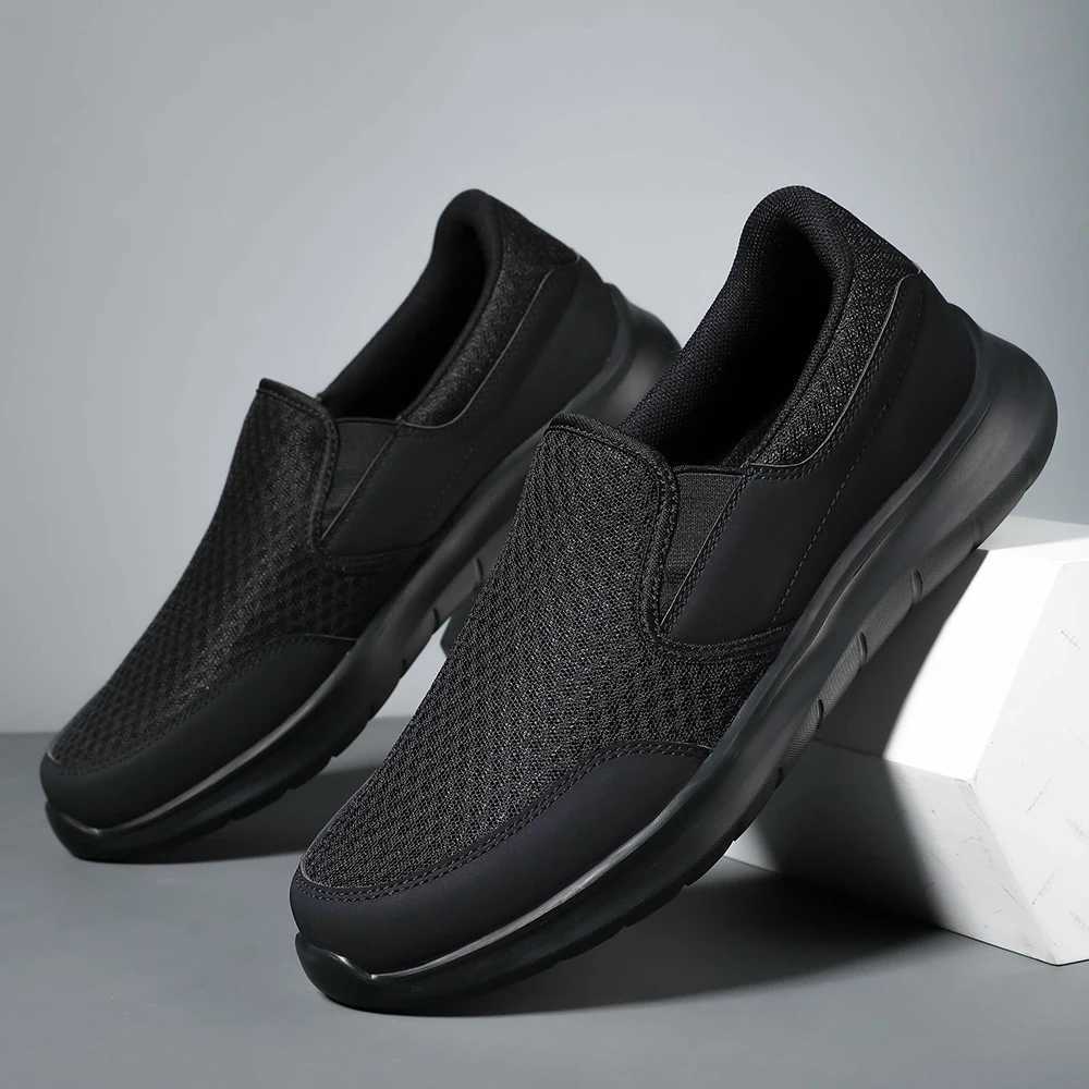 Plus Size Mens Breathable Slip On Classic Shoes Cfy Casual Durable Lightweight Walking Shoes Y250707