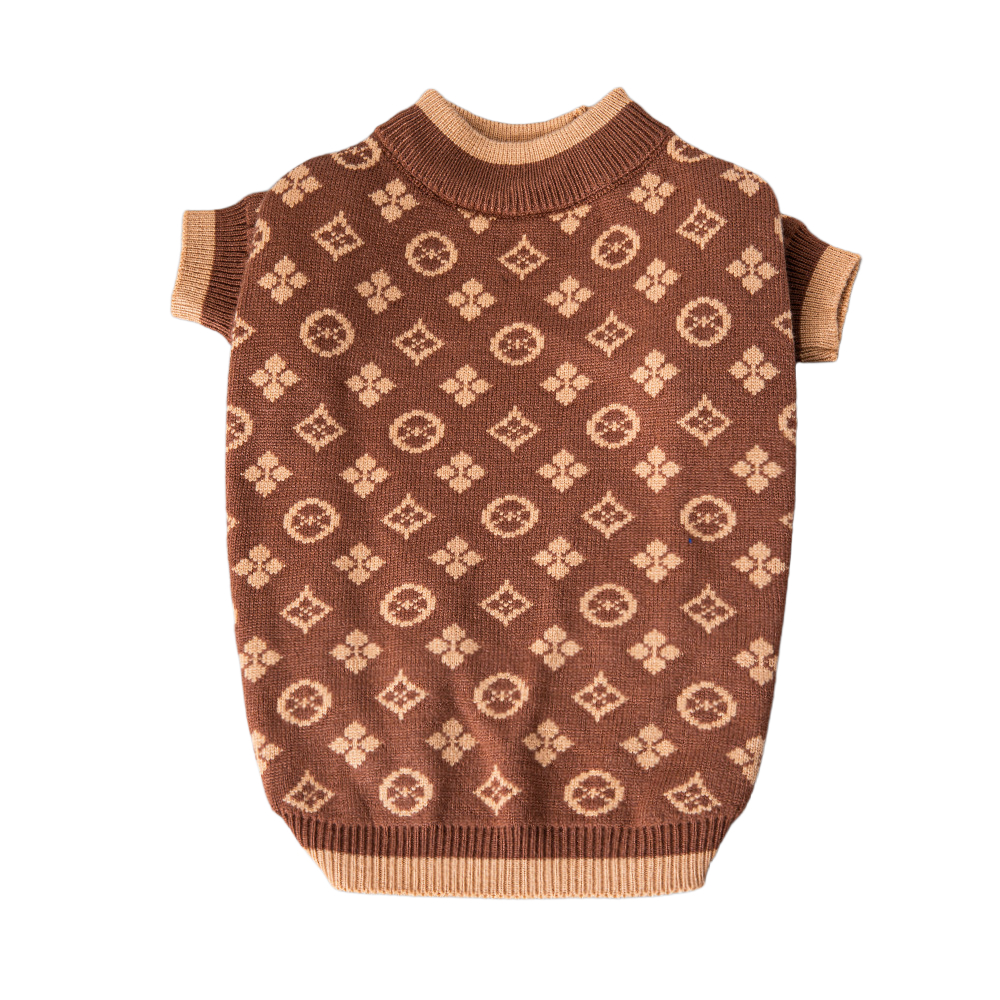 Luxury Pets Clothes Dog Sweater for Small Medium Dogs Soft Warm Winter Classic Floral Pattern Puppy Clothes Cute Christmas Coat for Puppies, Cats, Girls, Boys XS Y262