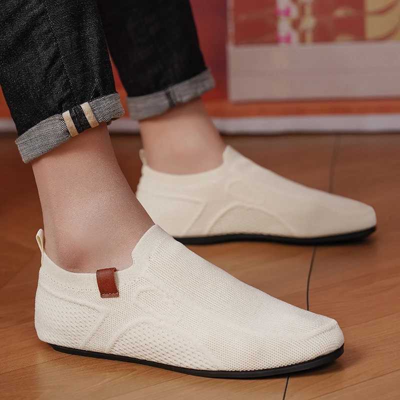 YRZL Lightweight Breathable Loafers Men Thin Bott Summer Anti-Slip Mesh Casual Shoes Cfortable Driving Walking Off Mens Y250707
