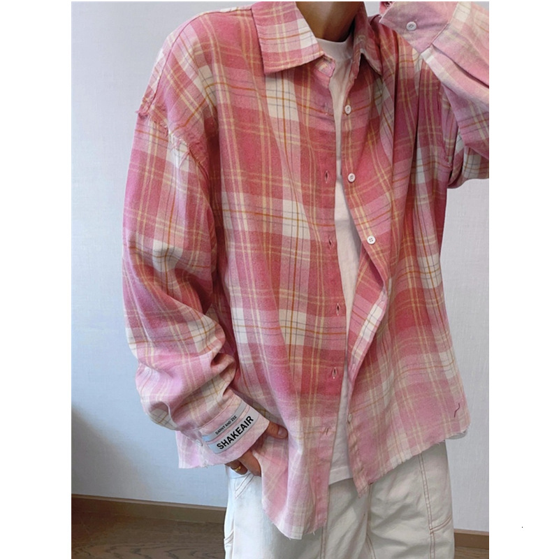 Blue Plaid Shirt For Men High-end Designer Short Sleeves Summer Youth Style Long Sleeve Shirt Summer Sun Protection Thin Jacket