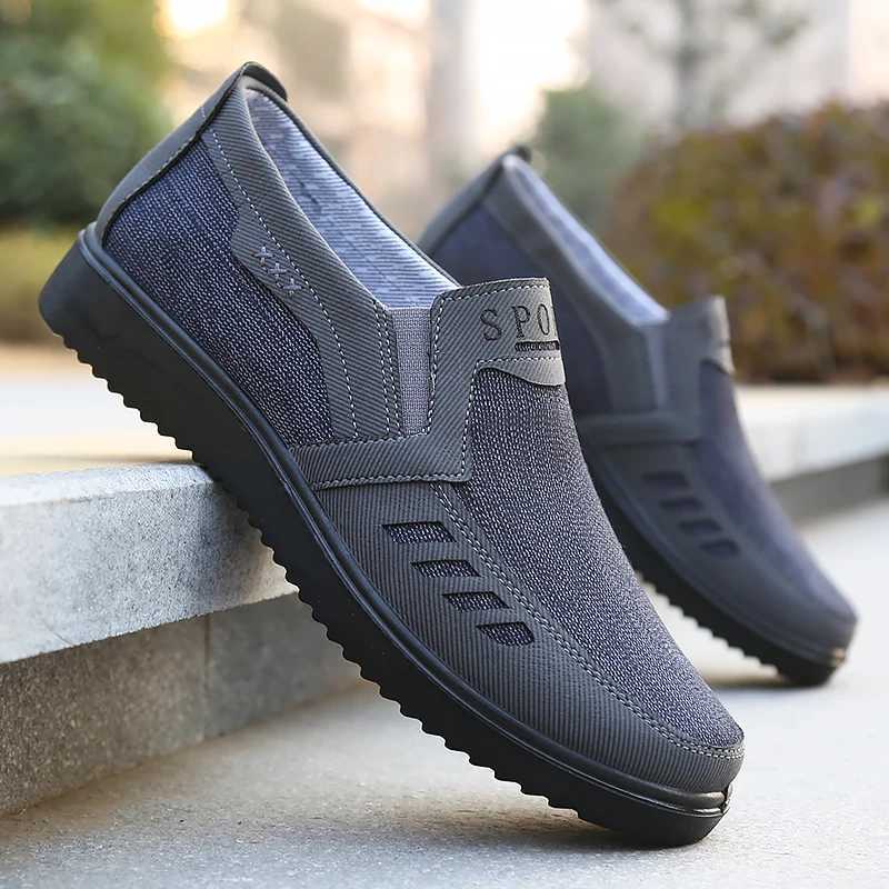 New Mens Cloth Shoes Breathable Slip-On Soft Soles Cfortable Casual Shoes Fionable and Versatile Mens Shoes Wear-Resistant Y250707