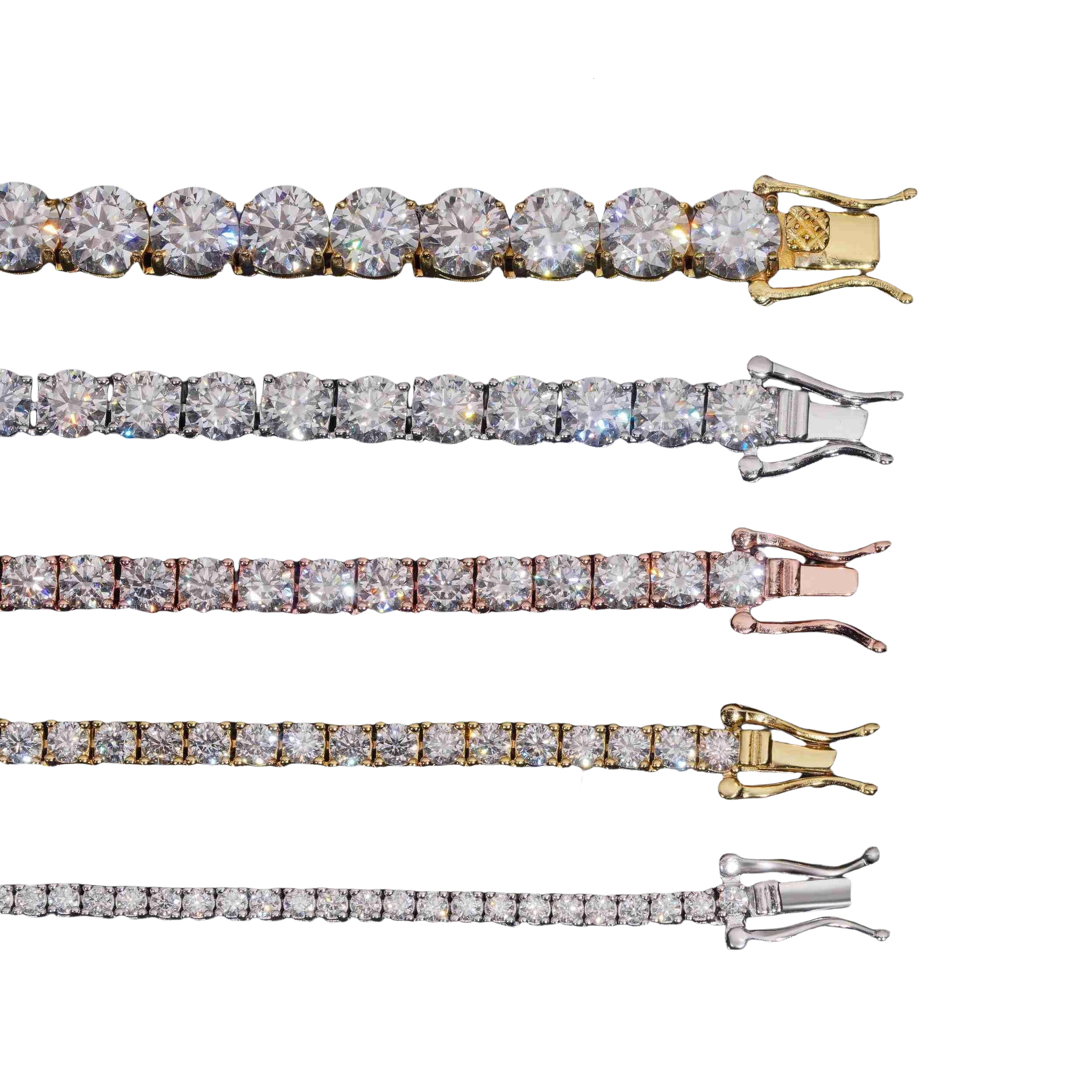 Fine Jewelry Moissanite Tennis Bracelet Hip Hop Diamond 925 Silver Moissanite Tennis Chain GRA Certified