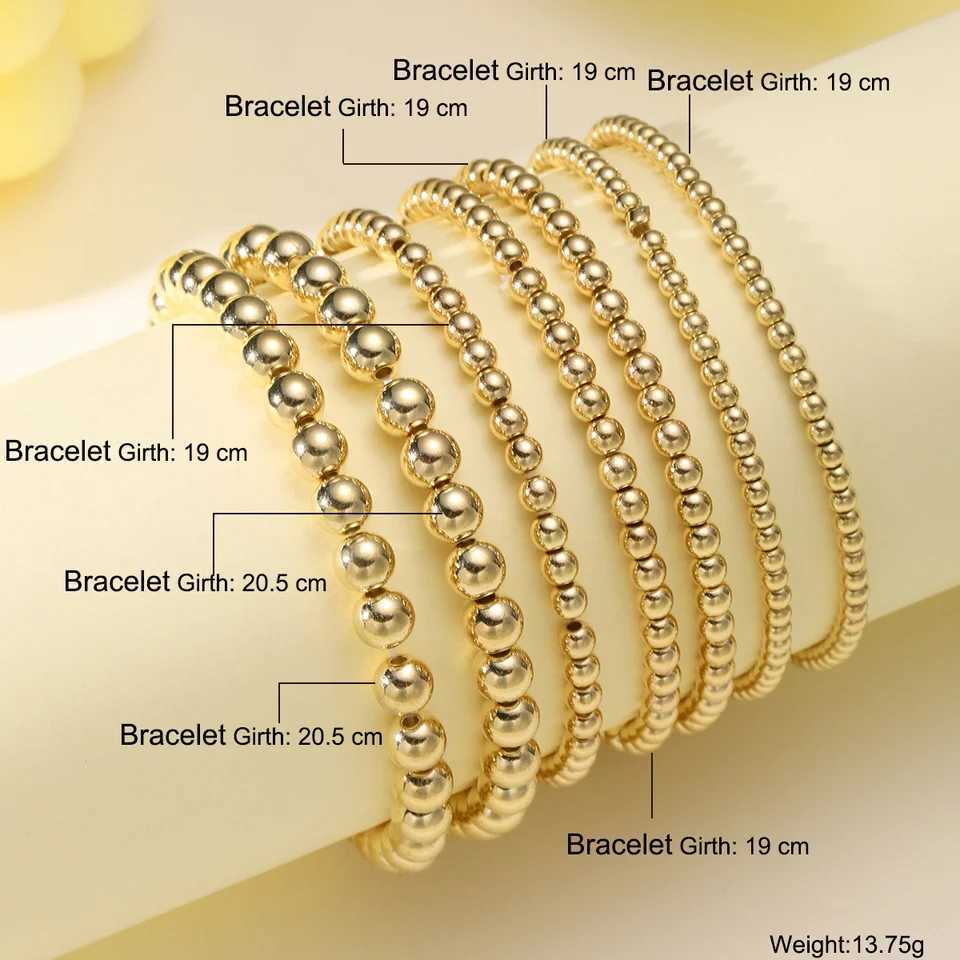 Fashion Simple Bead Bracelet Set For Women Vintage Minimalist Elegant Exquisite Round Bracelets Vacation Date Daily Wear Jewelry XJ250707