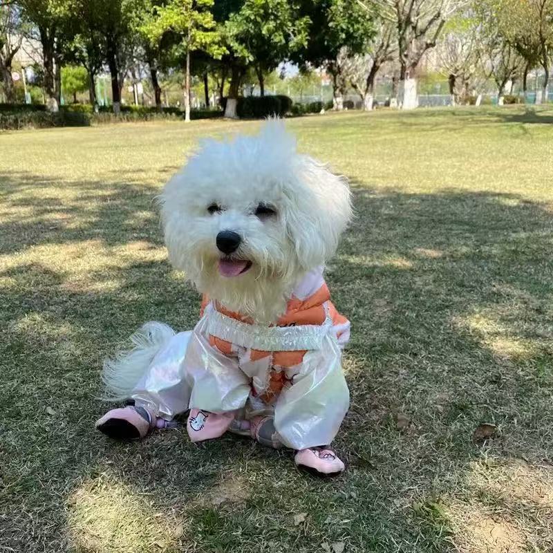 T645 Dog walking outside dust-proof, dirt-proof and insect-proof four-legged pants for small dogs in spring and summer, Teddy, Bichon, Maltese