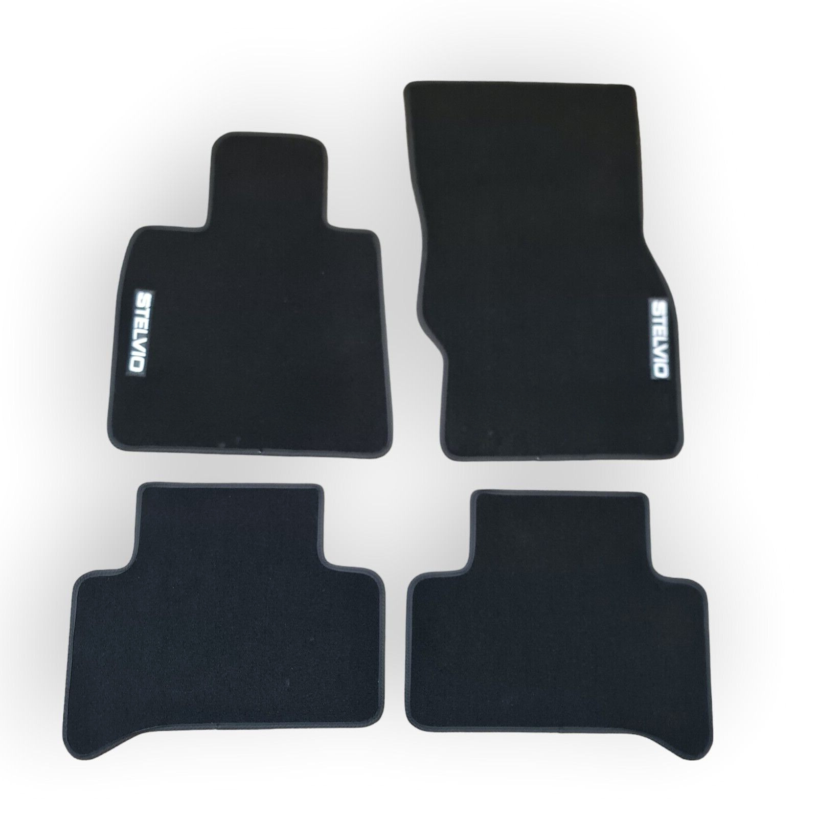 Car Floor Mats Velour For Alfa Romeo Stelvio Waterproof Black Carpet Liners New