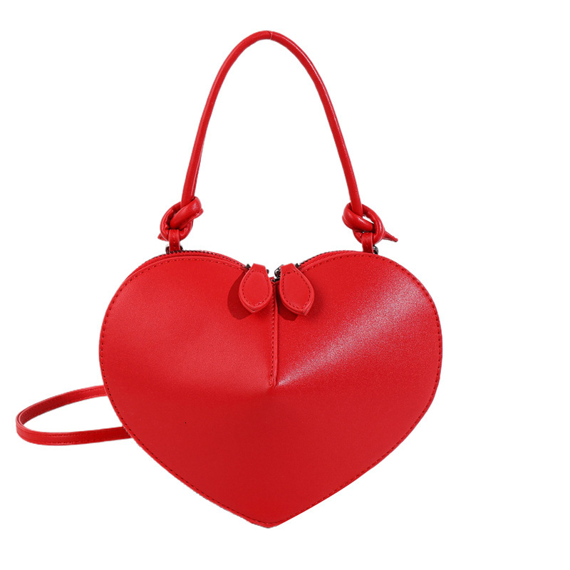 Free Shipping Designer New Super Popular Heart-shaped Love Bag Stylish Handbag Solid Color Small Peach Heart Shoulder Crossbody Phone Bag Luxury Women