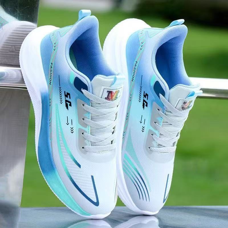 Plus Size Men's Spring New Couple Sneakers Fashion Versatile Breathable Dad Soft Sole Running Shoes