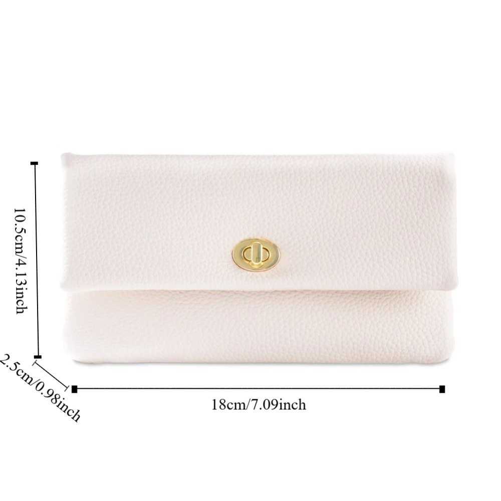 5 PU Leather LG Wallet Zipper Elegant Coin Purse Metal Buckle Multifunctional Clutch Bag Gift Y250707