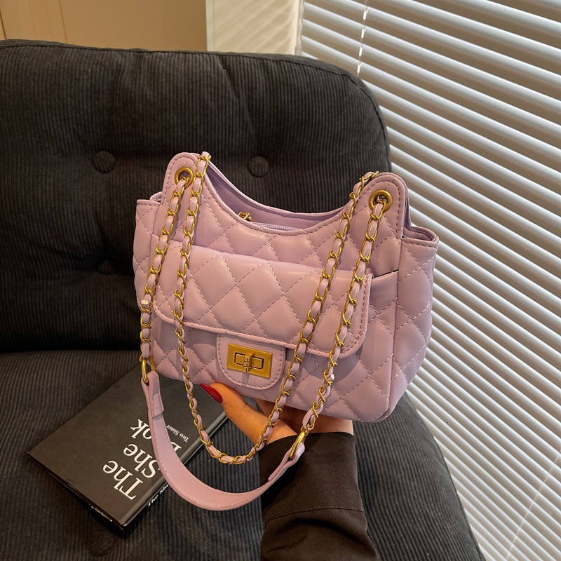Free Shipping Designer Chanel Style Quilted Chain Bag For Women 2025 Spring Summer New Trendy Versatile High-end Shoulder Crossbody Bag Luxury Shoppin